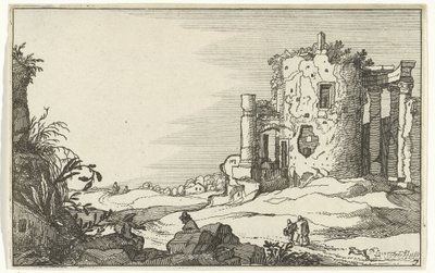 خراب معبد محاط بالأعمدة الآثار الرومانية والمناظر الطبيعية الساحلية (السلسلة 1) (عنوان السلسلة) بواسطة ويليم فان نيولانت (الثاني)
