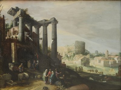 منظر طبيعي يطل على كامبو فاتشينو في روما بواسطة Willem van Nieulandt d.Y.