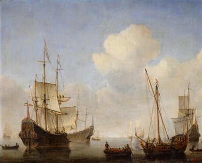 السرب الهولندي على ساحل غرب أفريقيا ، 1660. بواسطة ويليم فان دي فيلدي الأصغر