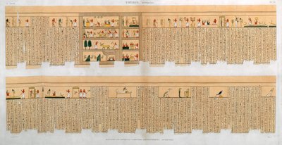 أشكال مخطوطة بالهيروغليفية ، من مقبرة في طيبة ، مصر ، 1822 بواسطة ويليمين