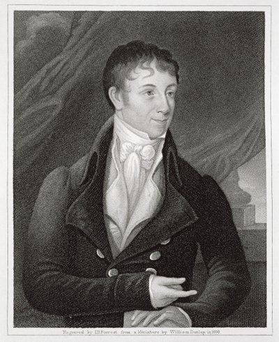 صورة تشارلز بروكدين براون (1771-1810) ، نقشها جون بي فورست (1814-70) (نقش) بواسطة وليام (بعد) دنلاب