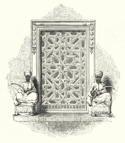 الخصيان عند باب علاء الدين (نقش) بواسطة وليام (بعد) هارفي