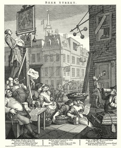 Beer Street (engraving) بواسطة وليام (بعد) هوغارث