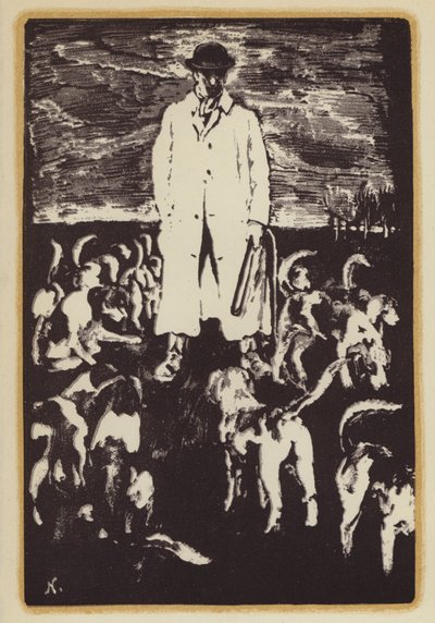 رسم توضيحي لمذكرات رجل صيد الثعالب من تأليف سيغفريد ساسون (نقش خشبي) بواسطة وليام (بعد) نيكولسون