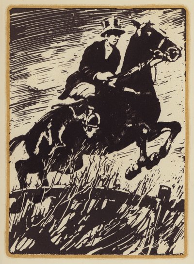 رسم توضيحي لمذكرات رجل صيد الثعالب من تأليف سيغفريد ساسون (نقش خشبي) بواسطة وليام (بعد) نيكولسون