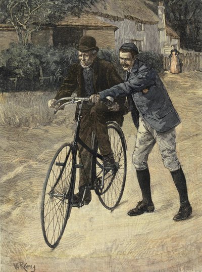 تعلم الأب العجوز ". نقش من aquerelle دبليو ريني. 1893. " بواسطة وليام (بعد) ريني