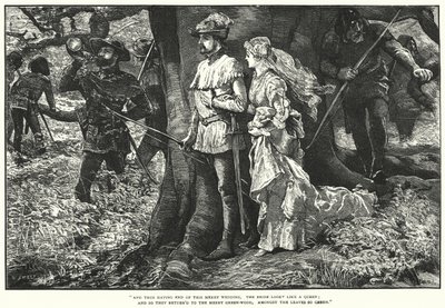 Robin Hood and Allin A Dale (engraving) بواسطة ويليام (بعد) صغير