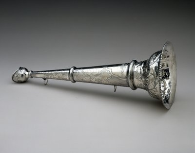 بوق رجل الإطفاء ، ج. 1857 (فضة) بواسطة وليام ادامز