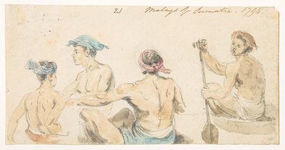21 21 ماليزي سومطرة. 1794. "  من ألبوم يحتوي على 372 رسمًا للمناظر الطبيعية والسواحل والأزياء والحياة اليومية التي تم صنعها خلال سفارة اللورد ماكارتني إلى إمبراطور الصين ، بين عامي 1792 و 1794 (قلم رصاص وألوان مائية على ورق) بواسطة وليام الكسندر