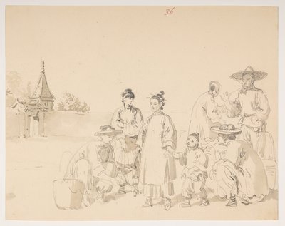 مجموعة ، من ألبوم يضم 372 رسمًا للمناظر الطبيعية والسواحل والأزياء والحياة اليومية التي تم إجراؤها خلال سفارة اللورد ماكارتني إلى إمبراطور الصين بواسطة وليام الكسندر
