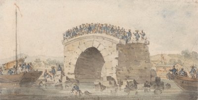 بقايا جسر في San-Sien-Wey على Pei-Ho بالقرب من Tong-Tcheou ، 15 أغسطس 1793 بواسطة وليام الكسندر