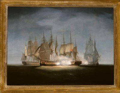 حرائق HMS Sibylle في Forte ، 1799 - Gem. دبليو أندرسون بواسطة وليام أندرسون