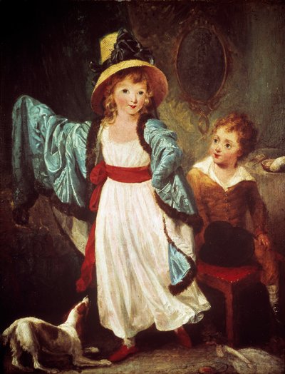 Les enfants deguises لوحة لويليام أرتود (1763-1823) شمس القرن التاسع عشر. 0،51 × 0،41 م باريس ، متحف كونياك جاي. بواسطة وليام أرتود