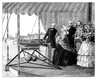الملكة فيكتوريا تطلق الطلقة الأولى على ويمبلدون ، يوليو 1860 ، 1887. بواسطة صوف ويليام بارنز