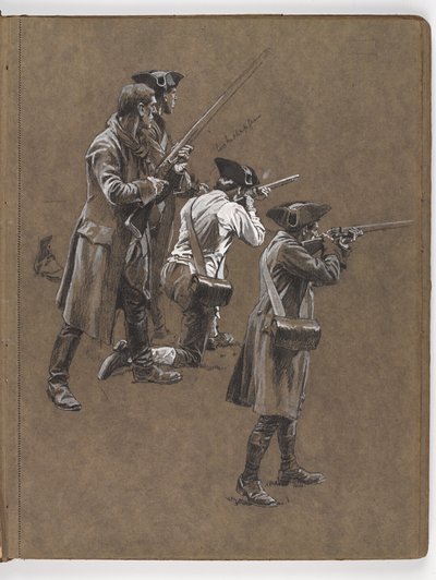 دراسة عن الرسم الزيتي بقلم ويليام بارنز وولين ، معركة ليكسينغتون 1775؟ بواسطة صوف ويليام بارنز