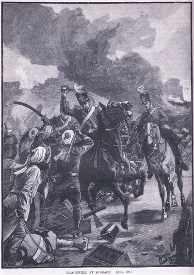 ثاكويل في Sobraon AD 1846 (litho) بواسطة صوف ويليام بارنز