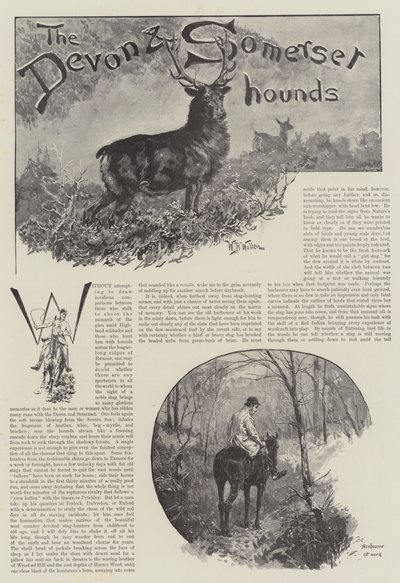 ذا ديفون وكلاب سومرست بواسطة William Barnes Wollen
