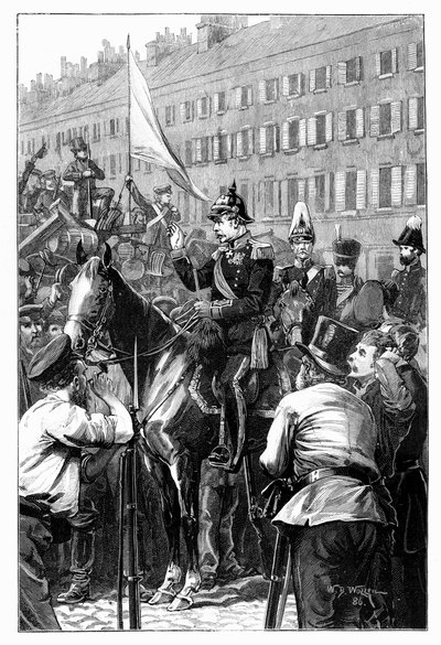 ملك بروسيا يخاطب سكان برلين ، 1848 ، 1900. بواسطة صوف ويليام بارنز