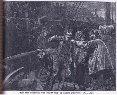 الغوغاء يستقلون سفينة حبوب في Garry Kennedy AD 1841 بواسطة صوف ويليام بارنز