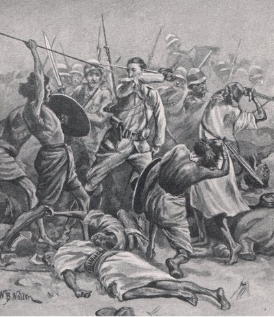 ساحة أبو كليّة ، 17 يناير 1885 ، صورة توضيحية من المعارك البريطانية على البر والبحر ، 1915 بواسطة صوف ويليام بارنز