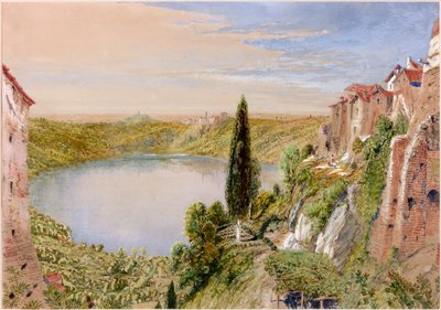 بحيرة نيمي ، 1862 (ق.م ، قلم رصاص مع مرحاض على ورق) بواسطة وليام بيل سكوت