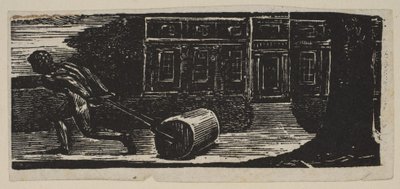حجر متدحرج خالٍ من الطحالب ، من ثورنتون رعوية فيرجيل ، 1821. بواسطة وليام بليك