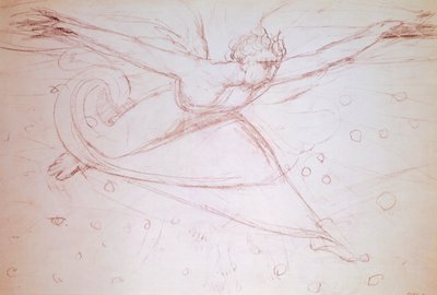 Angel walking, drawing by William Blake (1757-1827) بواسطة وليام بليك