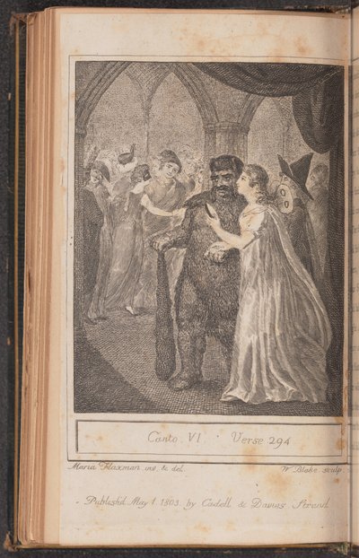 كانتو الرابع ، الآية 294 ، نُشرت عام 1803. بواسطة وليام بليك