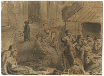 الطاعون العظيم في لندن ، ج. 1779 بواسطة وليام بليك