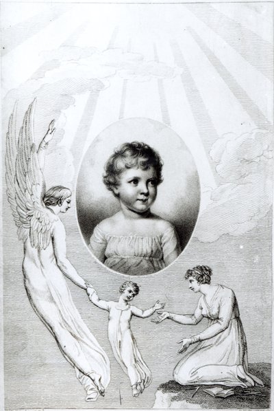 ماري ولستونكرافت شيلي (1797-1851) عندما كانت طفلة ، نقشها روبرت هارتلي كرومك (1770-1812) 1805 بواسطة وليام بليك