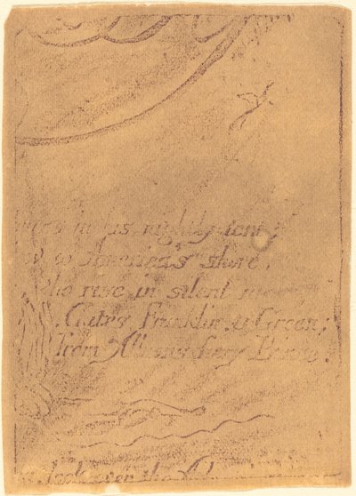 رد من جزء من لوحة ملغاة لنبوءة ، 1793. بواسطة وليام بليك