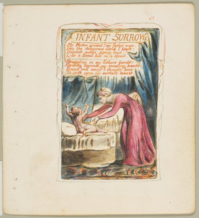 أغاني البراءة والخبرة: حزن الأطفال ، كاليفورنيا. 1825. بواسطة وليام بليك