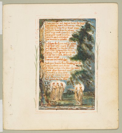أغاني البراءة والخبرة: اللوحة الليلية الثانية: عندما الذئاب والطغاة كيف ... ، كاليفورنيا. 1825. بواسطة وليام بليك