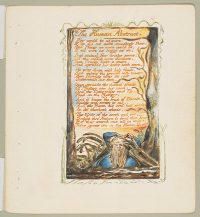 أغاني البراءة والخبرة: الملخص البشري ، كاليفورنيا. 1825. بواسطة وليام بليك