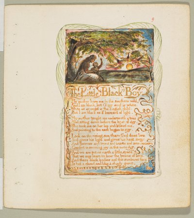 أغاني البراءة والخبرة: The Little Black Boy ، كاليفورنيا. 1825. بواسطة وليام بليك