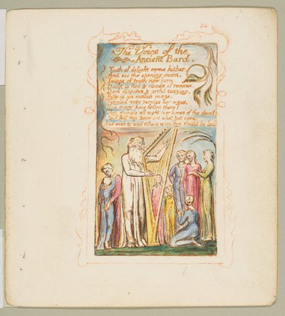 أغاني البراءة والخبرة: صوت الشاعر القديم ، كاليفورنيا. 1825. بواسطة وليام بليك