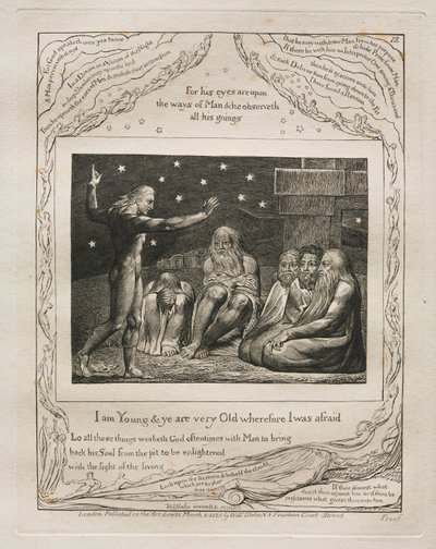 كتاب العمل: رر. 12 ، أنا شاب وأنت كبير في السن ، لذلك كنت خائفة ، 1825. بواسطة وليام بليك