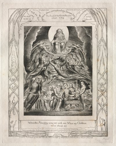 كتاب العمل: رر. 2 ، عندما كان سبحانه وتعالى معي ، عندما أطفالي ... ، 1825. بواسطة وليام بليك