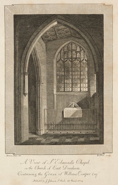 منظر لمصلى القديس إدموندز في كنيسة East Dereham ... ، 1804. بواسطة وليام بليك