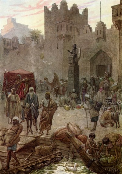 أبرام إبراهيم يغادر أور من أجل الكلدانيين - الكتاب المقدس بواسطة ويليام براسي هول