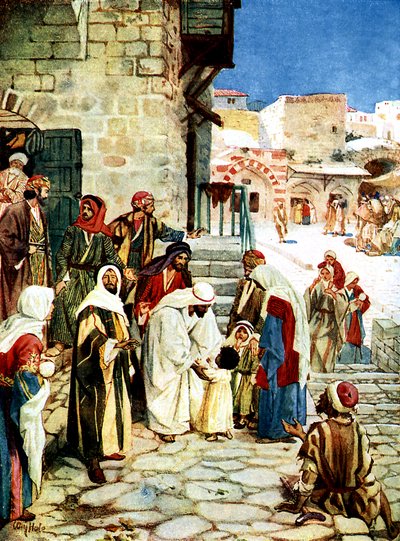 يسوع والأطفال الصغار - الكتاب المقدس بواسطة ويليام براسي هول