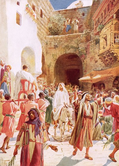 دخول يسوع إلى القدس بواسطة ويليام براسي هول