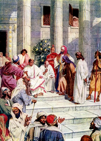 يؤخذ يسوع لبونتيوس بيلاطس - الكتاب المقدس بواسطة ويليام براسي هول