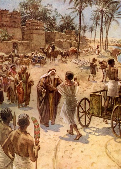 لقاء يعقوب ويوسف في مصر - الكتاب المقدس بواسطة ويليام براسي هول