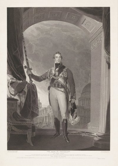 Portret van Arthur Wellesley، hertog van Wellington. بورتريت فان آرثر ويليسلي ، هيرتوج فان ويلينجتون دوق ويلينجتون (العنوان على الجسم) بواسطة روبرت بوير