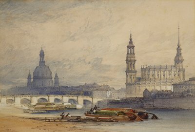 درسدن من نهر إلبه ، 1853 بواسطة وليام كالو