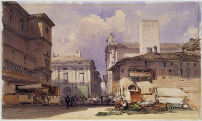 عبر dell "Independenza with the Palazzo Comunale ، بولونيا ، 1892 بواسطة وليام كالو