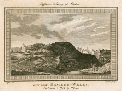 ِحظ، بسبب، Bagnigge، Wells، على مقربة من، جسر باتل، Islington، London بواسطة وليام كابون