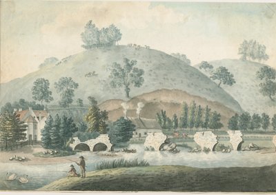 جسر ولسيلي: رسم بالألوان المائية ، بدون تاريخ [1796-1839] بواسطة وليام كارتر