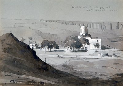 "منظر جنوب غرب القاهرة" ، ١٨٥١. بواسطة وليام كليرييو